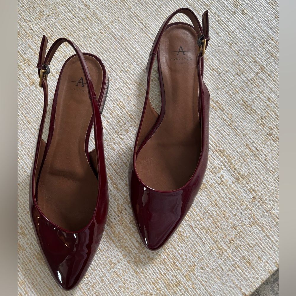 Aquatalia Burgundy Slingback flats